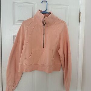 Lululemon scuba half zip size XS/S light pink peachy good condition